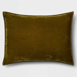 Moss Green Velvet Pillow Shams - set of 4!